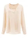Vietti V-neck Top In Neutral