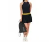 Vieux Jeu Lara Dress In Black/gold In Black