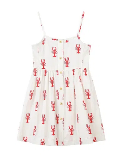 Vignette Kids' Girl's Brooklyn Dress In White Lobster In Multi