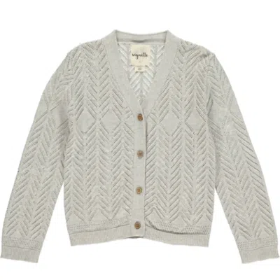 Vignette Kids' Girl's Kenzie Cardigan Sweater In Grey In Gray