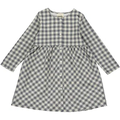 Vignette Kids' Girl's Kit Plaid Dress In Charcoal In Black