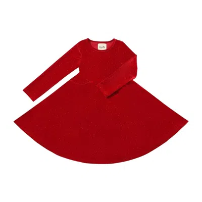 Vignette Kids' Girl's Merilee Dress In Red Sparkle