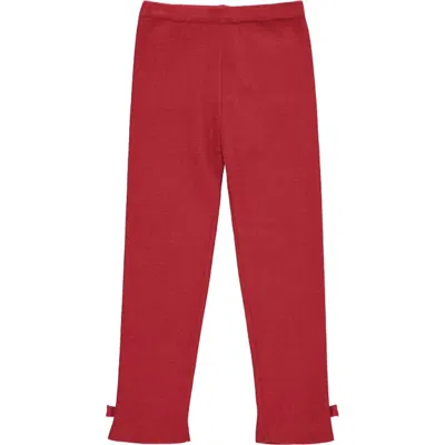 Vignette Kids' Girl's Olive Leggings In Burgundy In Red