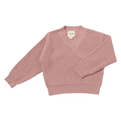 Vignette Kids' Girl's Zoe Sweater In Rose Knit In Pink