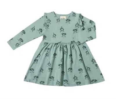 Vignette Kids' Girls Sarah Dress In Teal Dandelion In Green