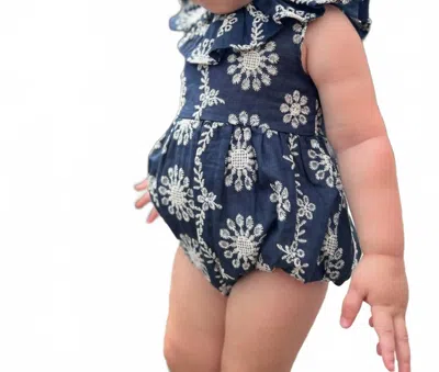Vignette Kids' Maya Bubble In Navy Eyelet In Blue