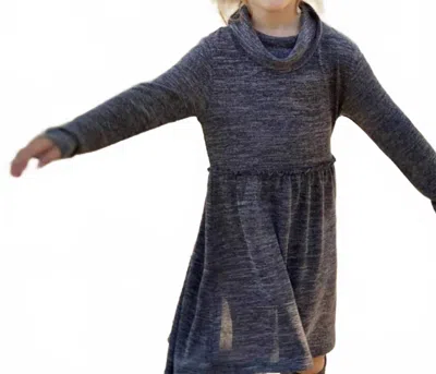 Vignette Kids' Sabina Dress In Charcoal In Blue