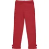 Vignette Women's Olive Leggings In Burgundy In White