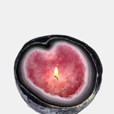 Vigor Crystal Cave Candle Holder Crystal Cave Is Made Of Vintage Resin Crafts Applicable Home Tabletop Orn In Pink