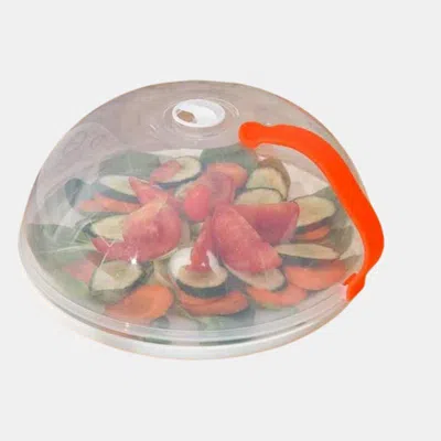 Vigor High Temperature Resistance Food Plate Cover Clear Microwave Splatter Cooker Lid With Steam Vent Mic In Metallic