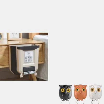 Vigor Kitchen Folding Hanging Bin & Owl Keying Holder In Multi