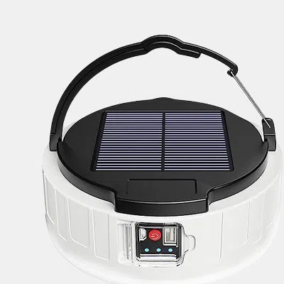 Vigor Led Solar Camping Lantern Portable Waterproof Solar Usb Rechargeable Remote Control Indoor Outdoor E In Black
