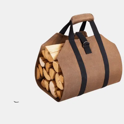 Vigor Outdoor Camping Accessories Firewood Carrier Bag Canvas Durable Wood Holder Carry Storage Pouch In Brown