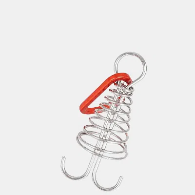 Vigor Portable Tent Accessories Staking Adjustment Rope Buckle Spring Cleat Pegs For Outdoor Camping Bulk  In Metallic