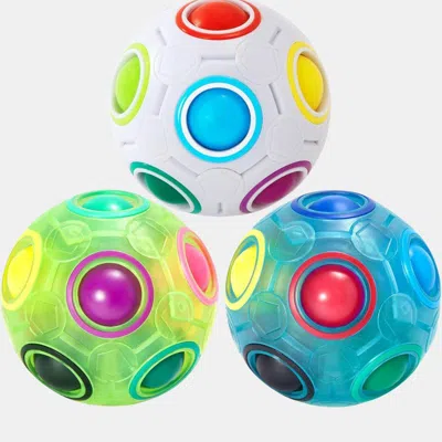 Vigor Rainbow Puzzle Ball Fidget Fun Stress Reliever Magic Ball Brain Teaser Fidget Toys For Children Teen In Multi