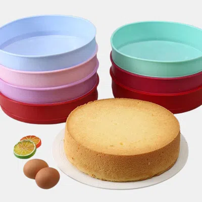 Vigor Silicone Cake Molds For Baking, Nonstick Baking Pans For Layer Cake 9.5 Inches In Multi