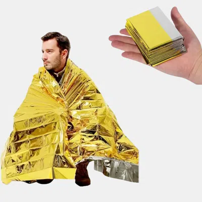 Vigor Thermal Blankets, Silver Gold Foil Survival Blanket Space Blanket Survival Kit For Outdoors, Camping