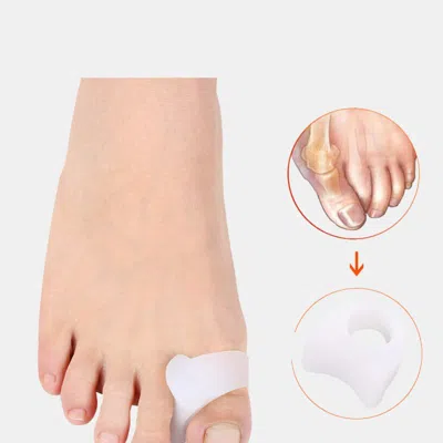 Vigor Toe Thumb Foot Care Ball Of Soft Silicone Foot Cushions In White