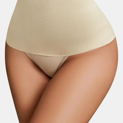 Vigor Waist Cincher Girdle Body Shaper Thong For Women Tummy Control Panty Slimmer In White