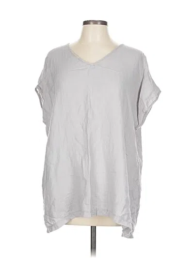 Pre-owned Vigorella Wool Short Sleeve Blouse In Silver
