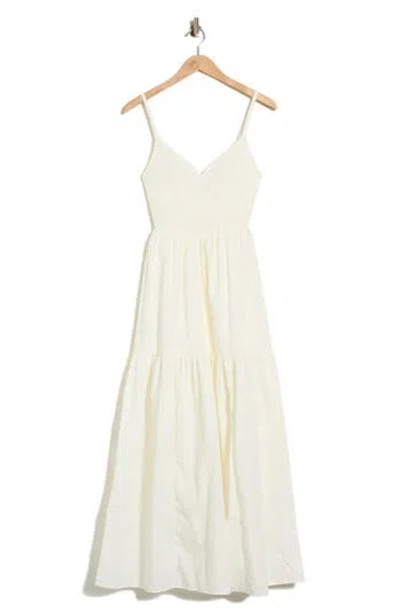 Vigoss Smocked Poplin Maxi Dress