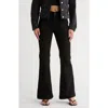 Vigoss Ace High Waist Flare Leg Pants In Black