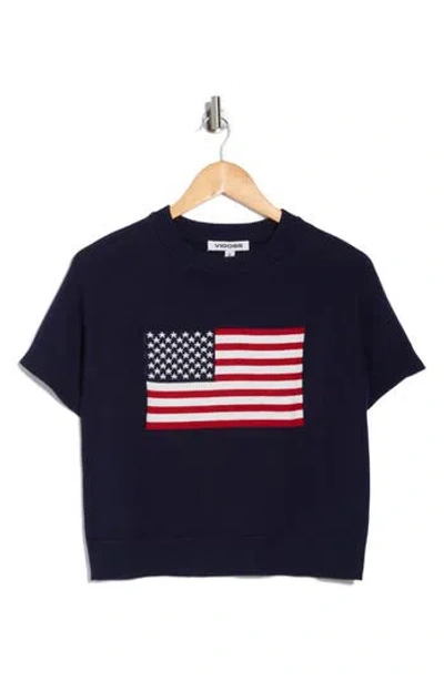 Vigoss American Flag Short Sleeve Sweater