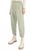 Vigoss Balloon High Rise Jeans In Sage Green In Green