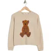 Vigoss Bear Crewneck Sweater In Neutral