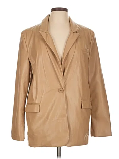 Pre-owned Vigoss Blazer Jacket In Tan