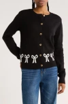 Vigoss Bows Cardigan In Black