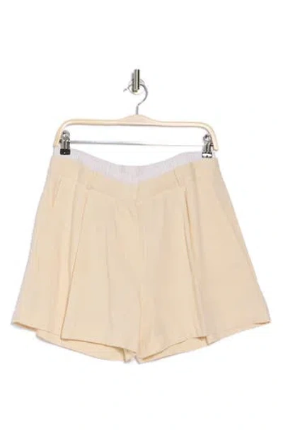 Vigoss Boxer Waist Trouser Shorts In Beige