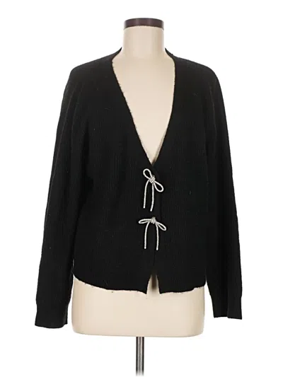 Pre-owned Vigoss Cardigan Sweater In Black
