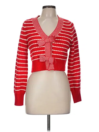 Pre-owned Vigoss Cardigan Sweater In Red