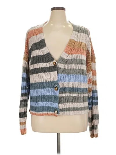 Pre-owned Vigoss Cardigan Sweater In Tan