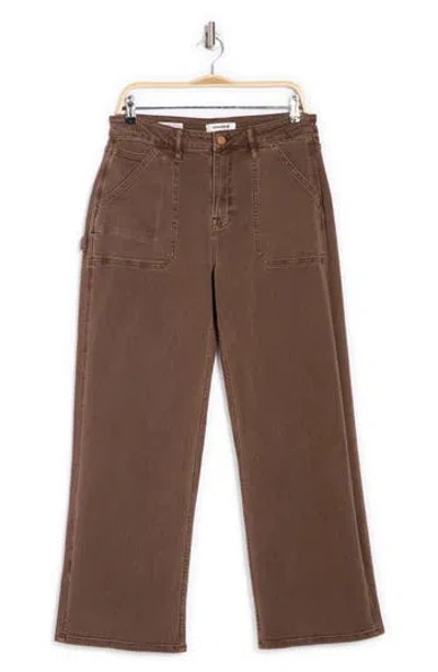 Vigoss Carpenter Straight Baggy Jeans In Chocolate