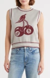 Vigoss Cherry Sweater Vest In Gray