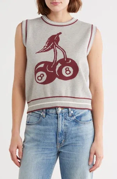 Vigoss Cherry Sweater Vest In Gray