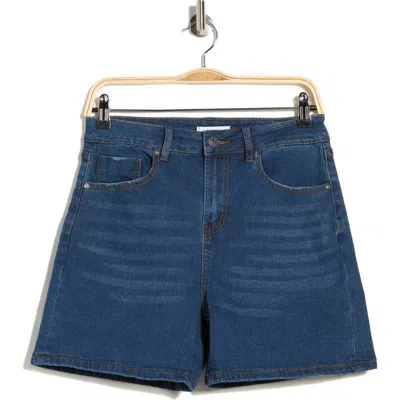 Vigoss Clean Hem Denim Shorts In Blue