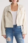 Vigoss Crop Cargo Jacket In Ecru