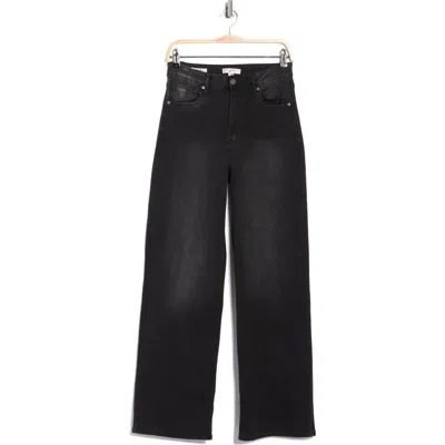 Vigoss Cuff Wide Leg Jeans In Gray