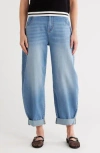 Vigoss Cuffed Baggy Jeans In Blue