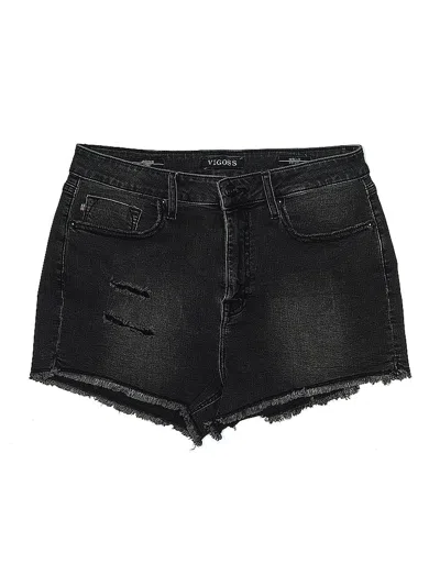 Pre-owned Vigoss Denim Shorts In Black
