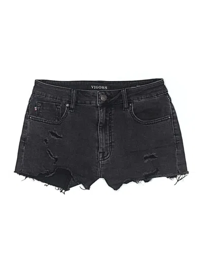 Pre-owned Vigoss Denim Shorts In Black