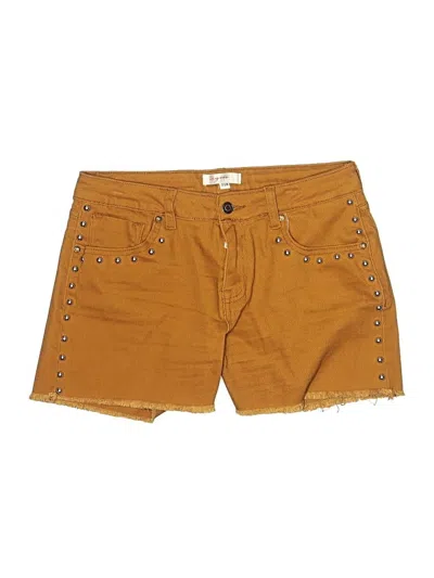 Pre-owned Vigoss Denim Shorts In Gold