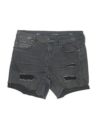Pre-owned Vigoss Denim Shorts In Gray