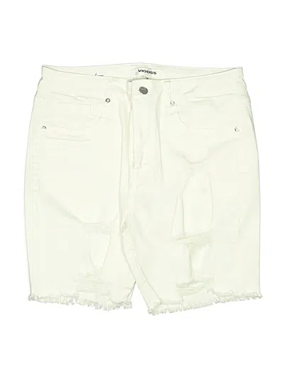 Pre-owned Vigoss Denim Shorts In Ivory