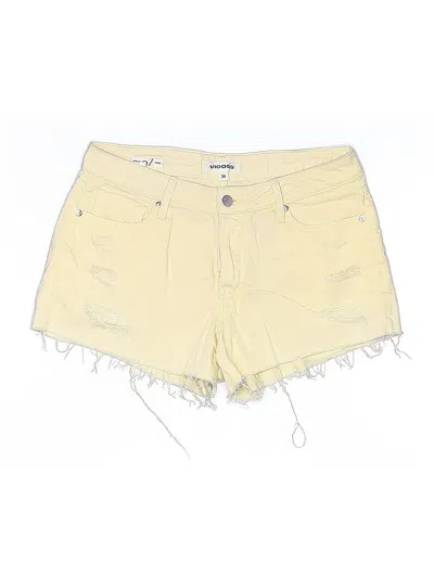 Pre-owned Vigoss Denim Shorts In Yellow