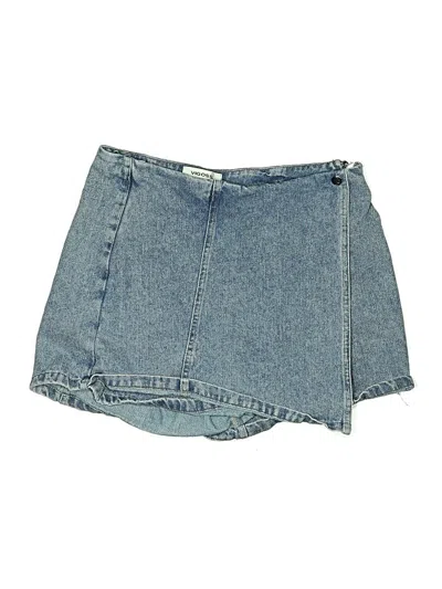 Pre-owned Vigoss Denim Skirt In Blue