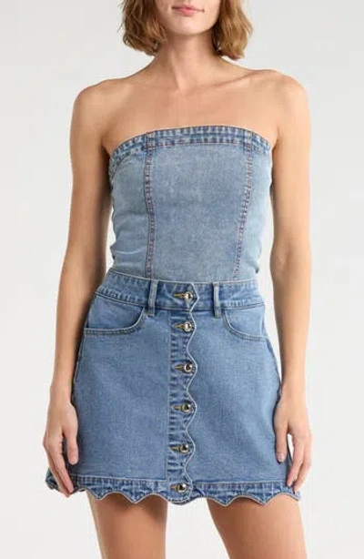 Vigoss Denim Tube Top In Multi